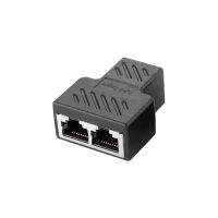 【Thriving】 Smart Automation 1ถึง2 LAN Network Ethernet Dual Straight Lan Cable Joiner Coupler RJ45 CAT 5 5E 6 6a Extender Plug Cable Connector