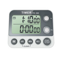 [ในสต็อก] Silent Electronic Kitchen Timer Stopwatch Timer Kitchen Reminder Dual Screen Two-Tier Timing