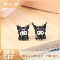 【XTWLKJ】 Sanrio ต่างหู Hello Kitty STUD กับต่างหูเกาหลีต่างหูห่วงผู้หญิงเครื่องประดับงานปาร์ตี้ Kuromi