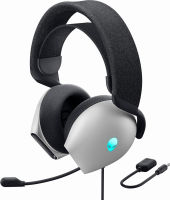 Alienware AW520H Wired Gaming Headset - Dolby Atmos, Unidirectional, AlienFX 16.8 Million RGB Colors, Microphone Mute, Volume On-Headset Controls, 40mm Hi-Res Certified - Lunar Light AW520H Gaming Headset Lunar Light