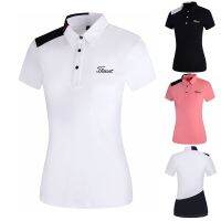 Titleist เสื้อกอล์ฟผู้หญิงแขนสั้นแห้งเร็วระบายอากาศได้ดีเสื้อเสื้อโปโลกีฬามีปกเสื้อบอลเสื้อผ้าเด็ก G/fore Scotty Cameronanew สำหรับฤดูร้อน