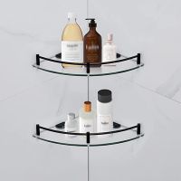 For Shelves, Corner Bathroom Storing Shelf Bathroom Gel/Soap Glass Wall Shower Glass Shelf ,Tempered Mounted