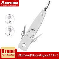 AMPCOM เครื่องมือเจาะลง Krone มัลติฟังก์ชั่ KD-1ประเภท Idc/ เครือข่ายสาย CAT5E/6และเครื่องมือแทรกขั้วต่อสายโทรศัพท์