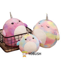 2540ซม. สีสัน &amp; สีม่วงยูนิคอร์น Narwhal Whale ตุ๊กตา Squishy สัตว์ใต้น้ำ Plushie ของเล่นตุ๊กตา Peluche ปล่อยความดัน