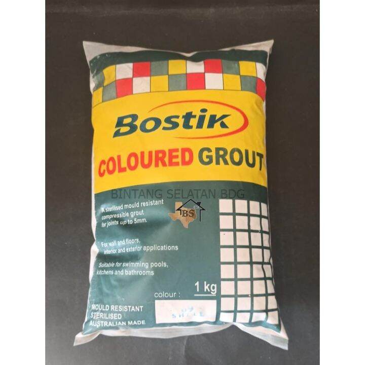 BOSTIK COLOURED GROUT PENGISI NAT KERAMIK WARNA PUTIH 1KG | Lazada