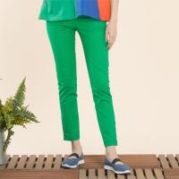 C&amp;D Cotton Pants ทรง Basic ขายาวห้าส่วน ปลายขาแคบ สีเขียว ซี แอนด์ ดี กางเกง กางเกงขายาวผญ กางเกงขายาว (CV1JGR)