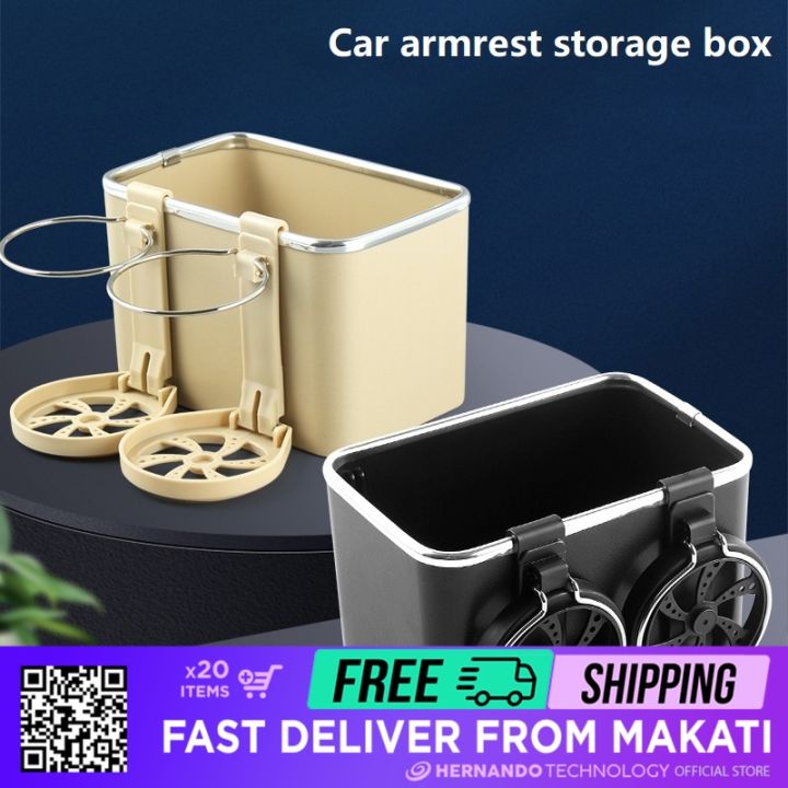 Trendy Multifunction Car Armrest Storage Box Car Tissue Box With