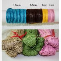 【CC】 60 meters/lot1MM diameter Thread Cotton Waxed Cord String Necklace Rope Bead findings for