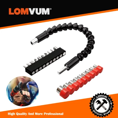 Lomvumสว่านไร้สายสว่านไฟฟ้าสว่านอุปกรณ์เสริมสแตนเลสบิตHEXซ็อกเก็ตไขควงไฟฟ้าหัวชุดที่มีความยืดหยุ่นขยายเพลามือเครื่องมือผู้ถือบิต