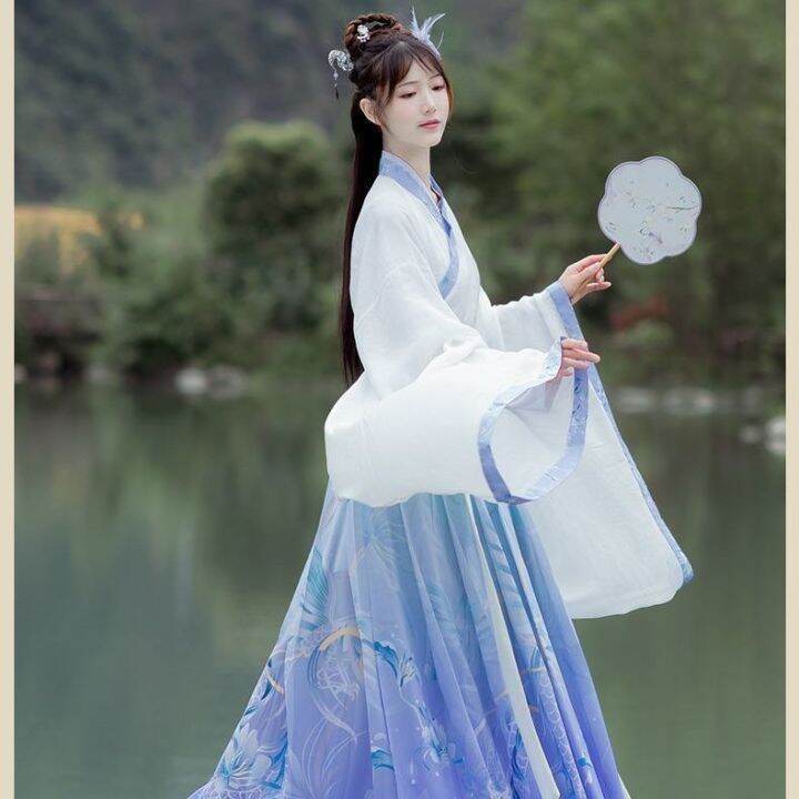 hanfu-กระโปรงยาวเอว-cp-คู่หญิง-เสื้อนักเรียน-hanfu-ผู้ชายและผู้หญิงฤดูใบไม้ผลิและฤดูใบไม้ร่วง