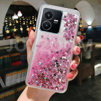 เคสสำหรับ VIVO Y22 Y22S Y35ทรายเหลวในของเหลวกากเพชร Bling Soft เคสซิลิโคน