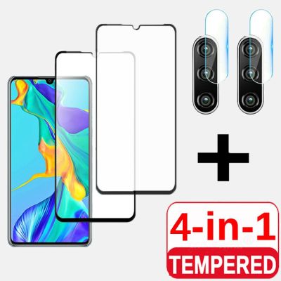 4 in 1 Screen Protector For Huawei P40 P30 P20 lite Camera Lens Tempered Glass For Huawei P60 P50 P40 Pro Glass Protector Film