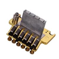 [ammoon]Elecrtic Guitar Locking Double Tremolo System Set Guitar Bridge Gold