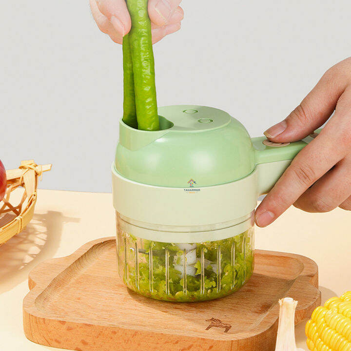 taharrgr 4 in 1 Handheld Electric Garlic Choppers Wireless Food Grinder
