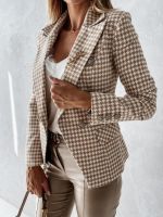 Plaid Blazer 2022 Women Spring-Autumn Vintage Tweed Suits Jackets Office Ladies Chic Slim Blazers Girls Tassel Tops Set Coat