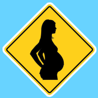 PND35  mama in car สติ๊กเกอร์ มีคนท้องในรถ Pregnant in car คนท้องขับรถ สติ๊กเกอร์ติดรถ สติกเกอร์ การ์ตูน ติดรถ กันน้ำ ไวนิล