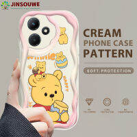 (คลังสินค้าพร้อม) เคสเคสมือถือสำหรับ Infinix 30i ร้อน/X669เคสมือถือสำหรับการ์ตูนเด็กหญิงเด็กชายหมีพูเนื้อครีมขอบลอนปกอ่อน