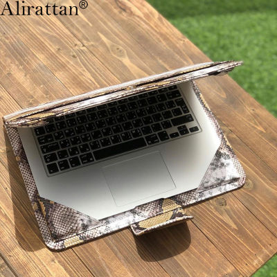 Alirattan New Laptop Sleeve Bag Notebook Case Cover Pouch For 13 inches Macbook Laptop Holder Python Ostrich Crocodile Pattern