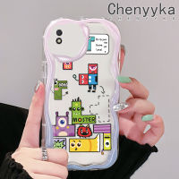 เคส Chenyyyka สำหรับ Xiaomi Redmi 9C NFC Redmi 9i 9A A1 A2เคส C31 POCO การ์ตูนน่ารัก Spoof มอนสเตอร์ Tetris รูปแบบอัพเกรดวัสดุเนื้อครีมขอบคลื่นนุ่มเคสมือถือโปร่งใสลายกล้องถ่ายรูปปลอกฝาครอบป้องกัน