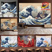 Kaze Ukiyo-e Thảm Vải Treo Tường Nền Tường Rèm Treo Tường Ins Phong Cách
