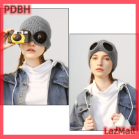 [ร้านแฟชั่น PDBH] เซลแฟลชเซลใหม่ฤดูใบไม้ร่วงและฤดูหนาวหมวกถักหมวกขนสัตว์ผู้ชายและผู้หญิงแว่นตากันแดดหมวกเย็นอเนกประสงค์