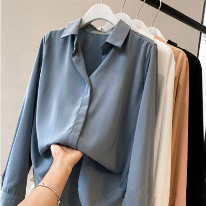 2023-women-long-sleeve-shirt-spring-summer-korean-fashion-plus-size-jacket-designer-womens-clothing-office-business-attire-new