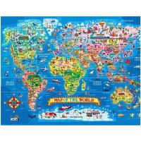 จิกซอว์แผนที่โลก Map of the world puzzle 200 ชื้น เรียนรู้เกี่ยวกับประเทศต่างๆในโลกนี้ได้อย่างสนุกสนาน