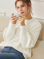 №♗ warm womens sweaters 2022 thick wool sweater oversize female chic loose jumper pull