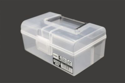 Lehome กล่องพลาสติก ผลิตและนำเข้าจากญี่ปุ่น มีฝาปิด+หูหิ้ว วัสดุคุณภาพดี (ตัวกล่องPP+หูหิ้วPS) ขนาด10x16x8cm HO-01-00902