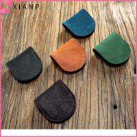 XIANP หนังแท้แท้ กระเป๋าใส่เหรียญ สีทึบทึบ สายรัดหัวเข็มขัด กระเป๋าขนาดเล็กสำหรับเด็ก แบบพกพาได้ คู่มือการใช้งาน กระเป๋าสำหรับผู้ชาย