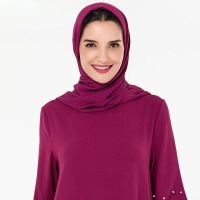 【YF】 Eid Hijab Scarf for Women Khimar Turban Solid Headscarf Jilbab Ramadan Prayer Abaya Turbans Caftan Marocain Femme Musulman