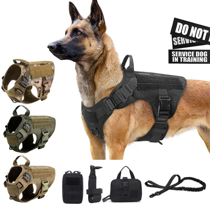 Tactical Dog Harness Pet German Shepherd K9 Malinois Training Vest Dog ...