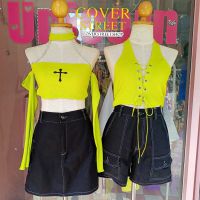 ?coverstreet?พร้อมส่งจากไทย ชุดเต้น​cover​ เต้นเกาหลี เต้นสตรีท​ Y2K สายฝอ เต้นblackpink