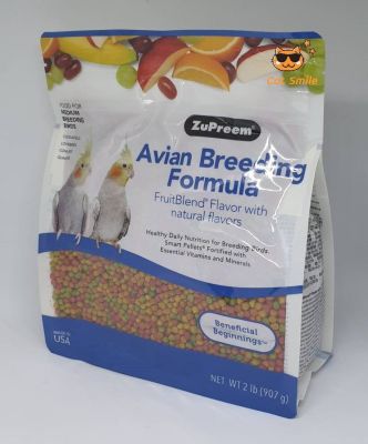 ซูพรีม Zupreem Avian Breeding สูตรพ่อแม่พันธุ์ ในช่วงผสมพันธุ์ สำหรับนกค็อกคาเทล เลิฟเบิร์ด นกแก้วขนาดกลาง (M) (2lb/ 907g) ผลไม้อัดเม็ด