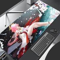 Genshin ผลกระทบ Yae Miko อะนิเมะสาวขนาดใหญ่ Mousepad อุปกรณ์เกมคอมพิวเตอร์เดสก์ท็อปเกมคอนโซลแป้นพิมพ์สำนักงานแผ่นรองเมาส์คอมพิวเตอร์เดสก์ท็อป