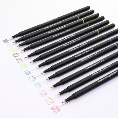 Art Water-based Needle Pen 12/24/60 Colors Hook Line Pen 0.4mm Fineliner Colored Pen Gel Pen Fineliner Pens Painting Supplies