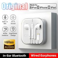 Headphone Original สำหรับ Apple Iphone 14แบบมีสายหูฟังบลูทูธ13 12 11 Pro Max XR 7 8 6 6S Plus หูฟังสเตอริโอเสียบหู3.5มม.