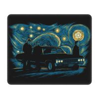 Starry Night Supernatural Computer Mouse Pad Mousepad with Stitched Edges Anti-Slip Rubber Winchester Bros Gaming PC Desk Mat