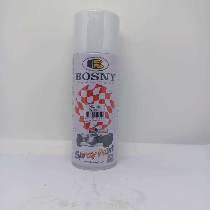 BOSNY ACRYLIC SPRAY PAINT 40 WHITE/ GLOSSY WHITE Lazada PH