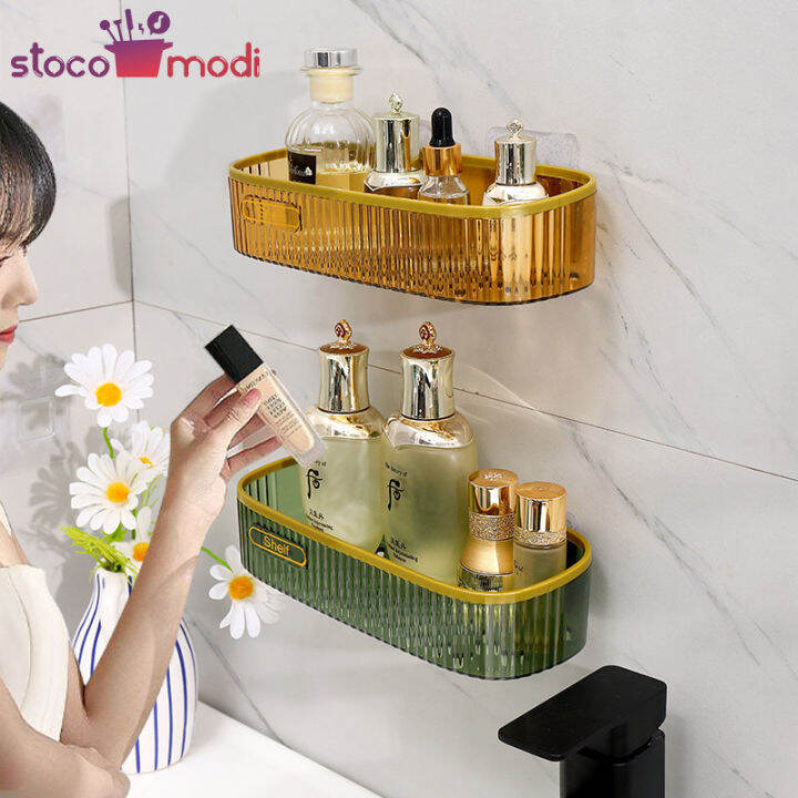 Stocomodi Perforated Free Bathroom Storage Rack Wall Mounted Toilet Restroom Storage Basket | Lazada.vn Stocomodi Perforated Free Bathroom Storage Rack Wall Mounted Toilet Restroom Storage Basket | Lazada.Vn