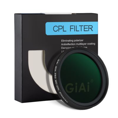 Giai Filtro ฟิลเตอร์โพลาไรแซนท์37มม.-77มม. 43มม. 46มม. 49มม. 52มม. 55มม. 58มม. 62มม. 67มม. 72มม. 77มม. ตัวกรองตัวกรองแสงสำหรับกล้อง