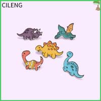 CILENG สำหรับของขวัญนักศึกษาไดโนเสาร์สัตว์ป้ายเข็มกลัดโลหะ Enamel Pin Lapel Pin เข็มกลัดแฟชั่นสตรี