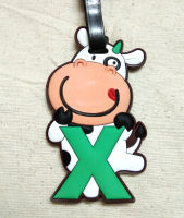 X Luggage Tag ป้ายติดกระเป๋าเดินทาง ป้ายห้อยกระเป๋านักเรียน ลายสัตว์น่ารักพร้อมตัวอักษรภาษาอังกฤษ ด้านหลังเขียนชื่อที่อยู่เบอร์โทรได้