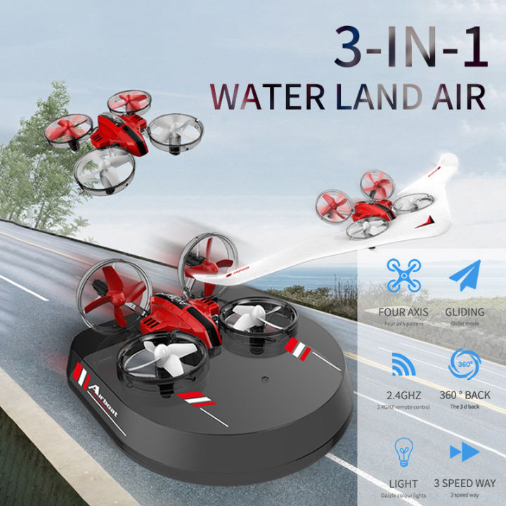 3-in-1-water-land-air-remote-control-toys-rc-aircraft-airplane-dron-boat-model-children-gift