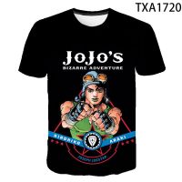 เสื้อพิมพ์ลาย3D สำหรับผู้ชายผู้หญิงเด็กฤดูร้อน Kujo Jotaro ผจญภัยแบบแปลกประหลาด T เสื้อเชิ้ตแขนสั้นเด็กผู้ชายเด็กเล็กเด็กผู้หญิงเท่ห์