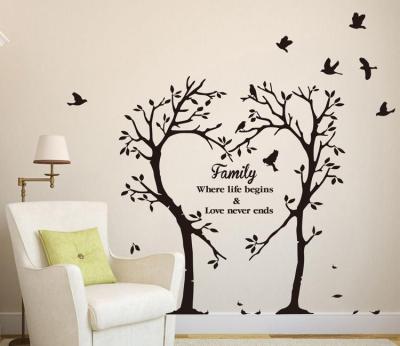 Fashion Creative Love Tree Wall Sticker Living Room Wall Warm Decoration Mural Bedroom Art Decals Home Background Decor Stickers