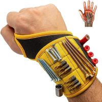 Adjustable Strong Magnetic Wristband Wrist Portable Tool Bag For Screws Nails Nuts Bolts Drill Bit Repair Kit Organizer Storage Adhesives Tape