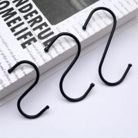 Black S-shaped Hook Small Hook Clothing Store S Hook Hardware Hook Hook Flower Pot Hanger L8H5