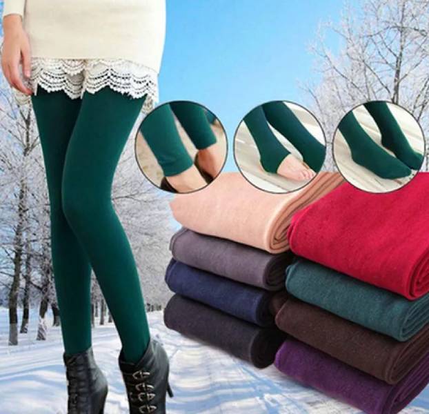 Cyprus Womens Winter Warm Stockings Fleece Lined Thick Thermal