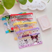 №♨ Sanrio Cartoon Cinnamon Roll Kulomi Littletwinstars Xo Kittys Pvc Clear File Cosmetic Bag Anime Kawaii File Storage Bag Gift